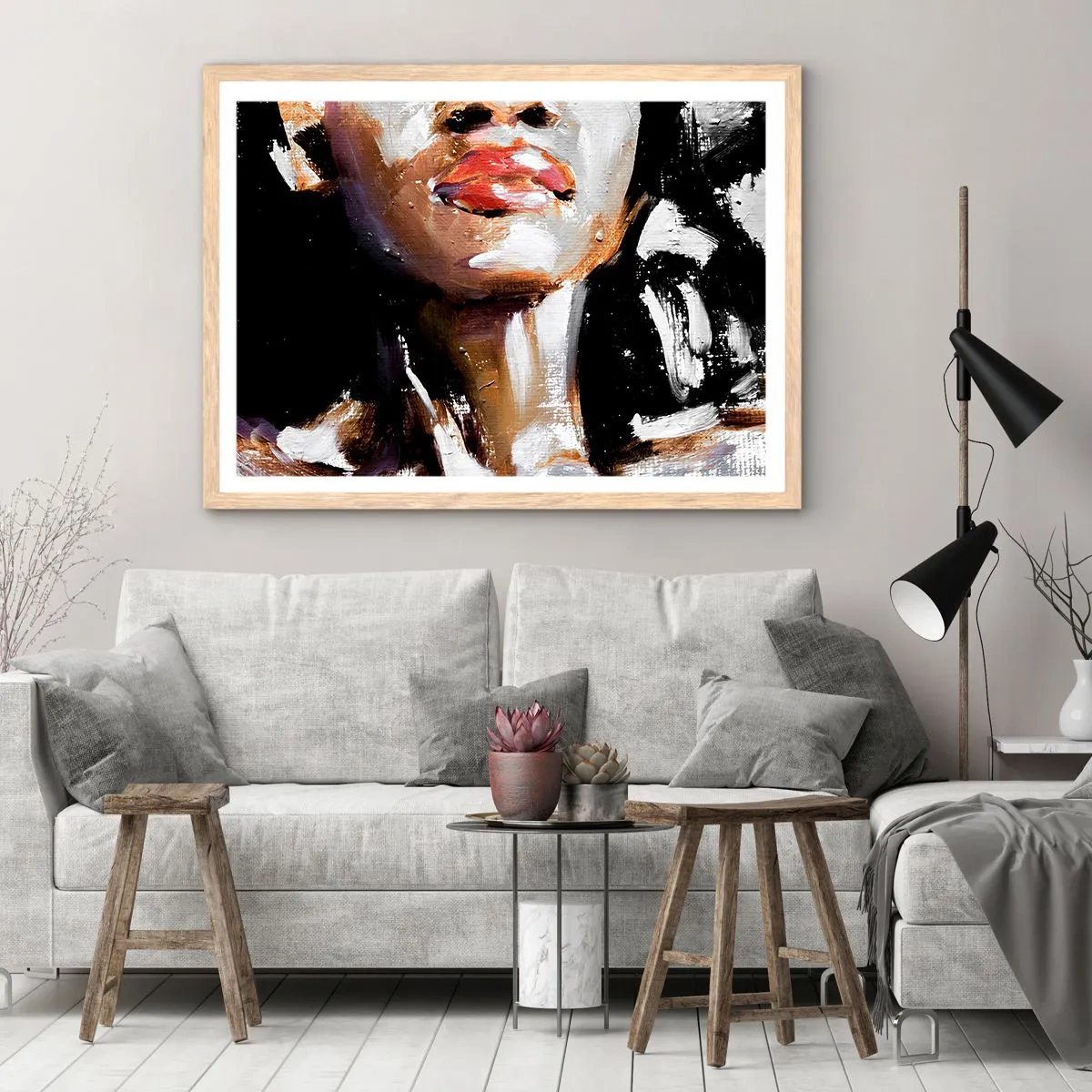 Een poster in een licht eiken lijst - Trots zonder vooroordelen - 91x61 cm