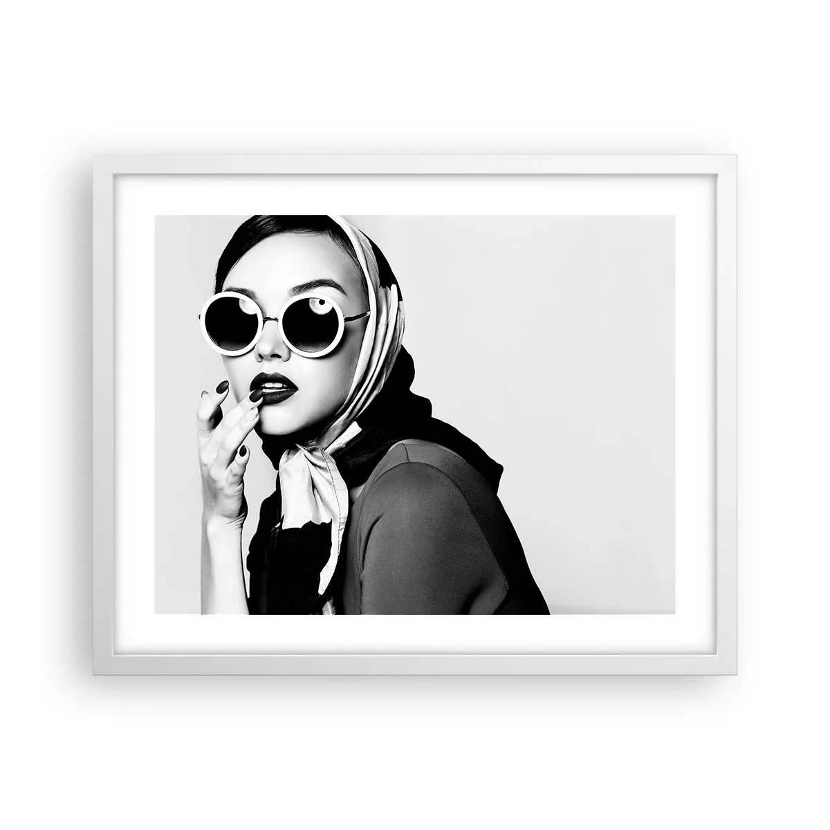 Poster in een witte lijst - Groeten uit de jaren 60 - 50x40 cm