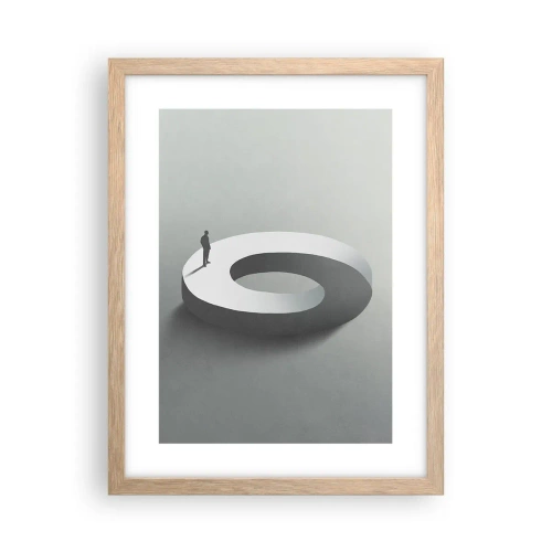 Een poster in een licht eiken lijst - En wees hier slim - 30x40 cm