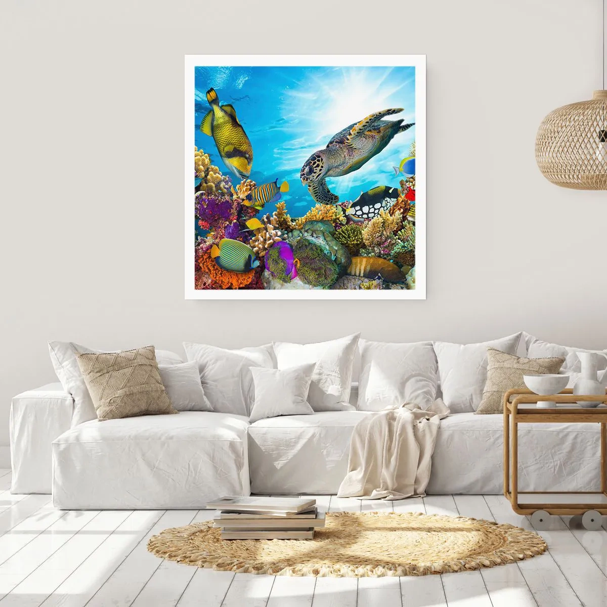 Poster - Koraalpromenade - 60x60 cm