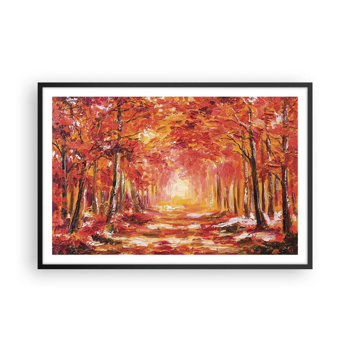 Poster in een zwarte lijst - Koperen bos - 91x61 cm