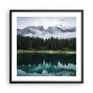 Poster in een zwarte lijst - Stil, stil, laten we het drinkwater niet wakker maken... - 50x50 cm