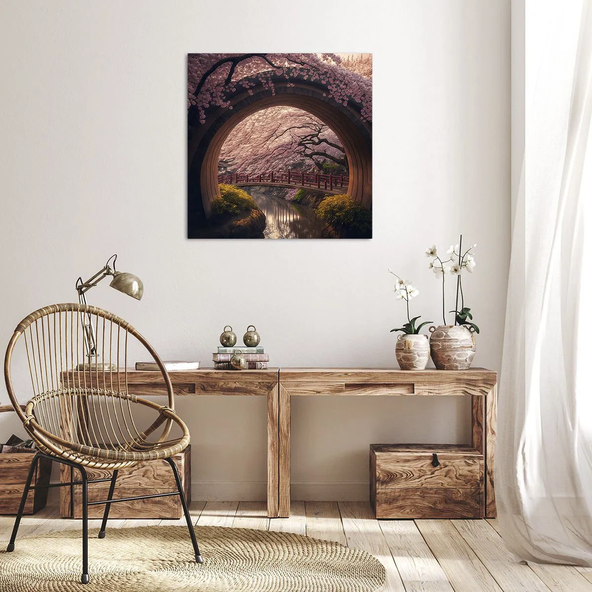 Schilderen op canvas - Japanse lente - 40x40 cm