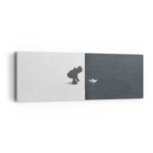 Schilderen op canvas - Geweldige expeditie - 90x30 cm