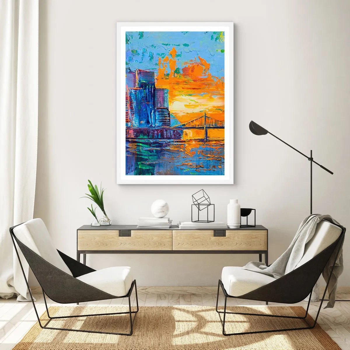 Poster in een witte lijst - Cultuur en natuur - 50x70 cm