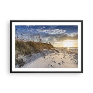 Poster in een zwarte lijst - Een uitnodiging voor een wandeling - 70x50 cm