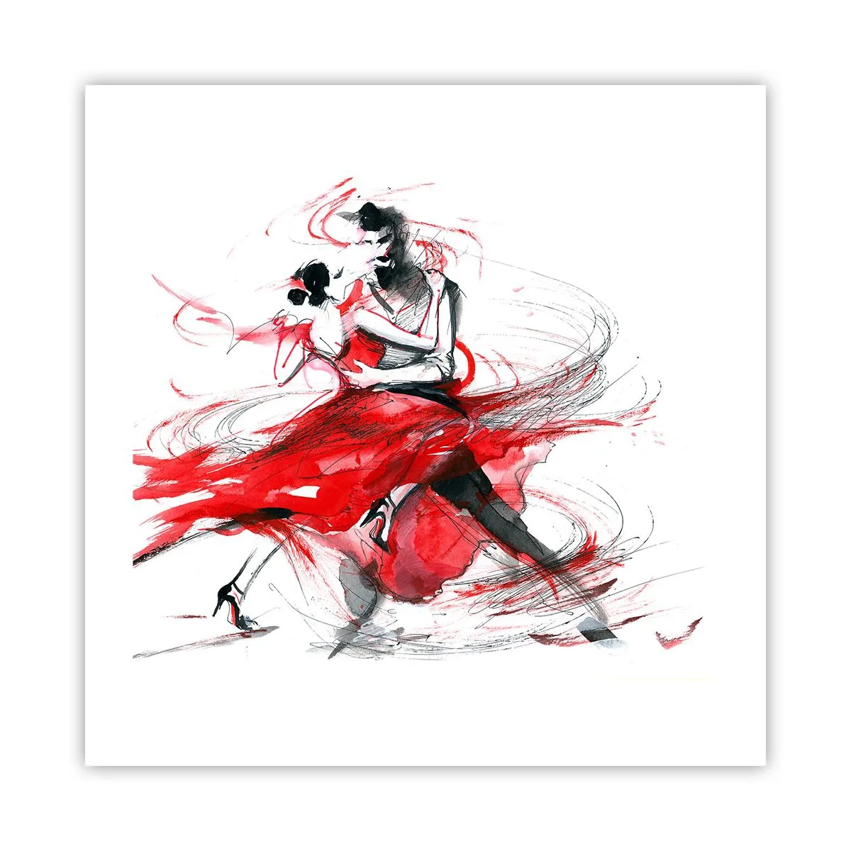 Poster - Tango - het ritme van passie - 50x50 cm