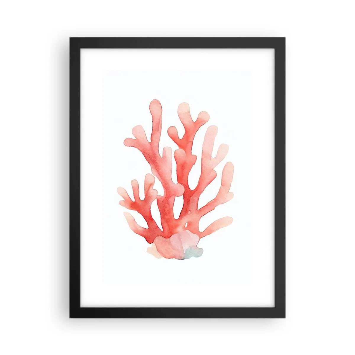 Poster in een zwarte lijst - Koraalkleurig koraal - 30x40 cm