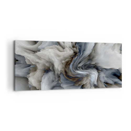 Schilderen op canvas - Steen en bloem - 100x40 cm