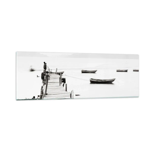 Schilderen op glas - Stil en schoon boven het water - 90x30 cm