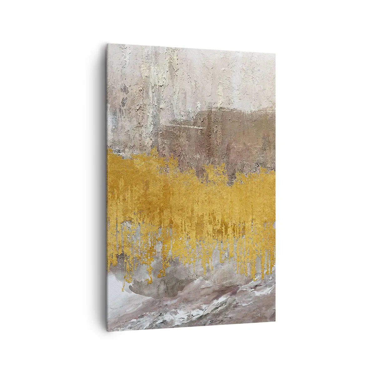 Schilderen op canvas - Een gouden explosie - 80x120 cm