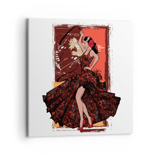 Schilderen op canvas - Op het ritme van het hart - 70x70 cm