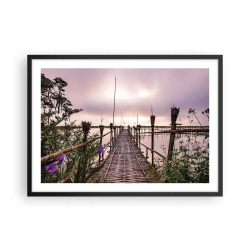 Poster in een zwarte lijst - Rust en stilte van Azië - 70x50 cm