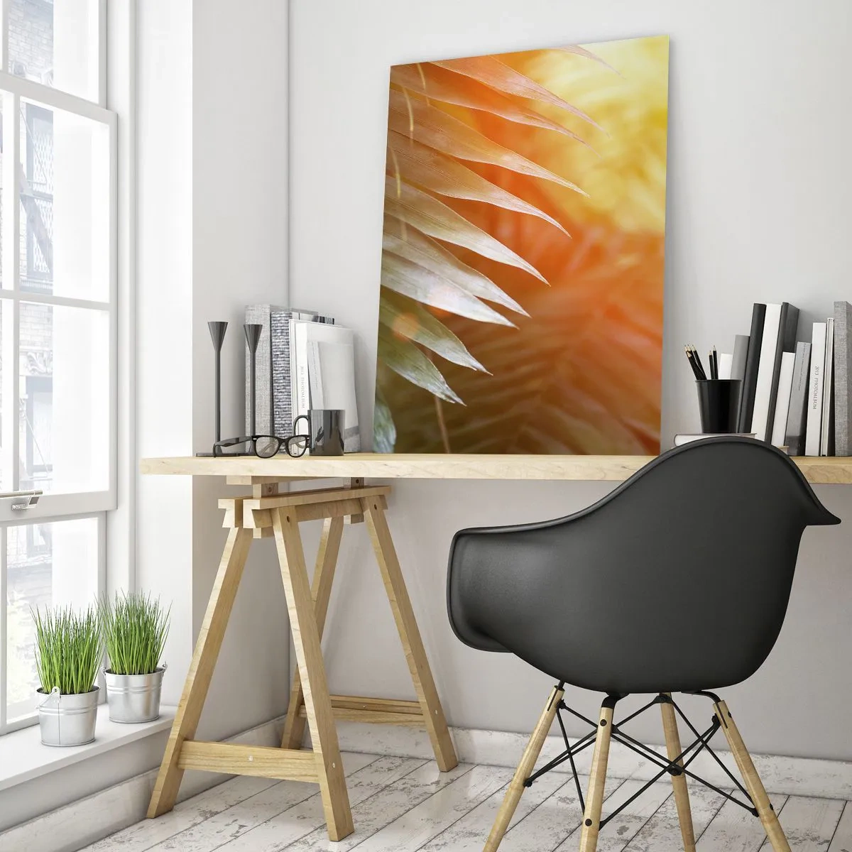 Schilderen op glas - Ochtend in de jungle - 50x70 cm