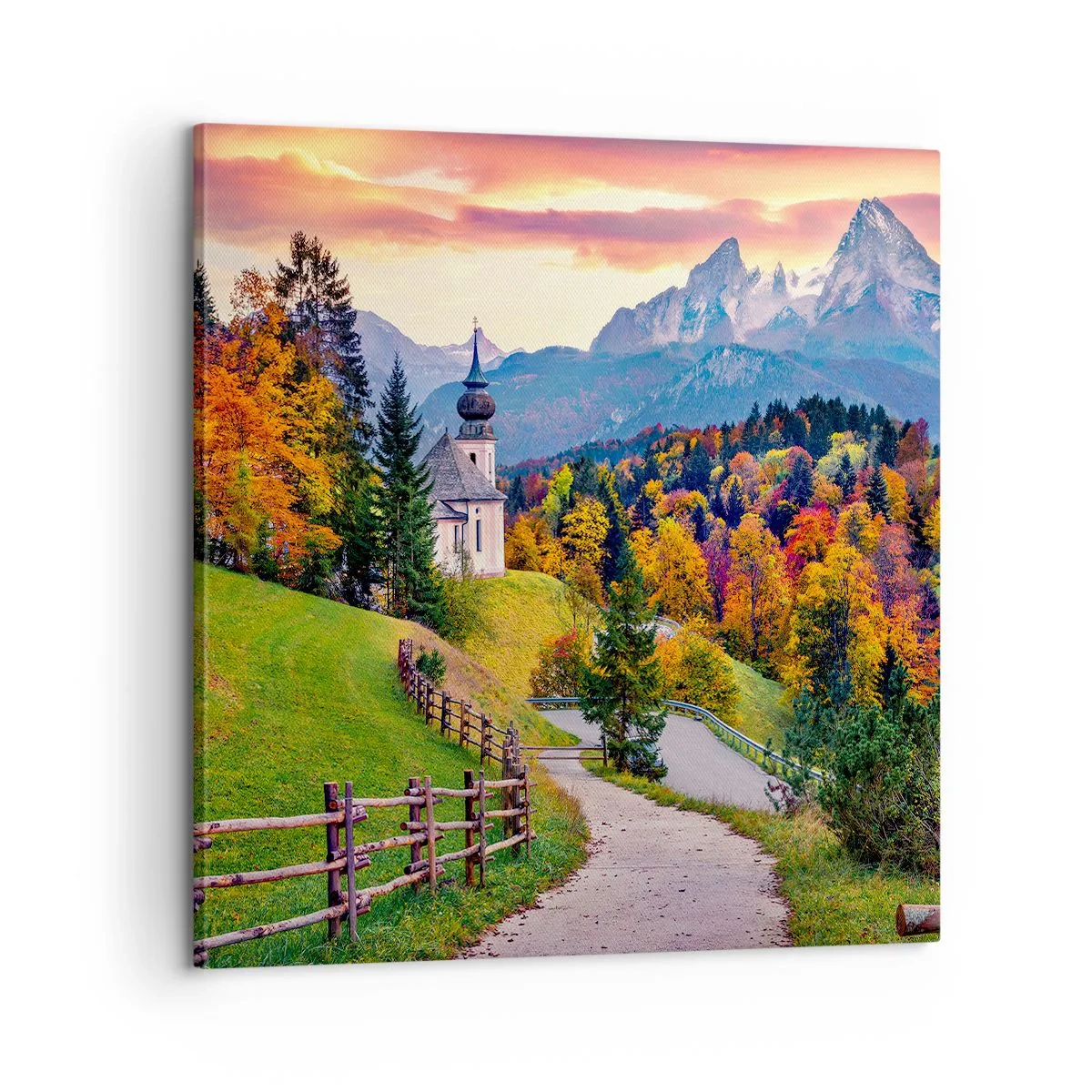 Schilderen op canvas - Landschap zoals geschilderd - 60x60 cm