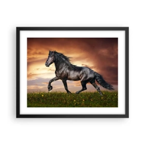 Poster in een zwarte lijst - Zwarte Prins - 50x40 cm