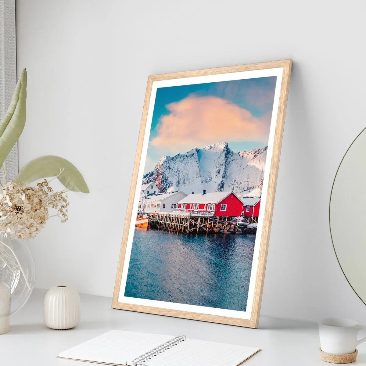 Een poster in een licht eiken lijst - Noordelijke retraite - 61x91 cm