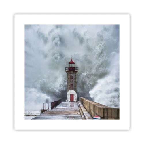 Poster - Het gebrul van het water, het geluid zal blazen - 40x40 cm