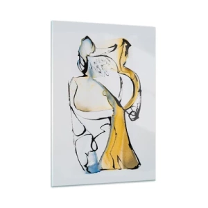 Schilderen op glas - Glazen abstractie - 50x70 cm