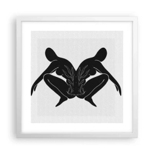 Poster in een witte lijst - Een gemeenschappelijke ziel - 40x40 cm