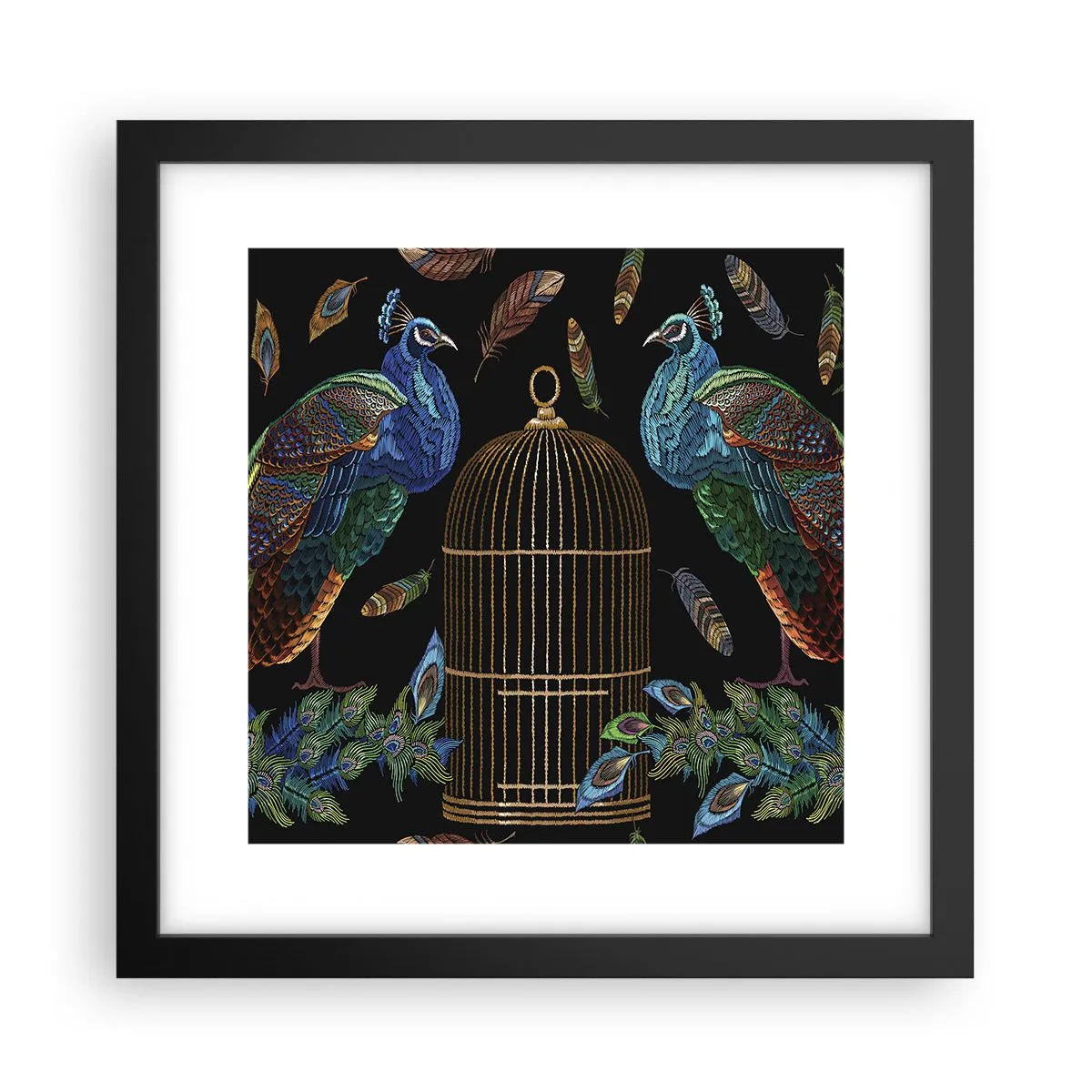 Poster in een zwarte lijst - In koninklijke gewaden - 30x30 cm