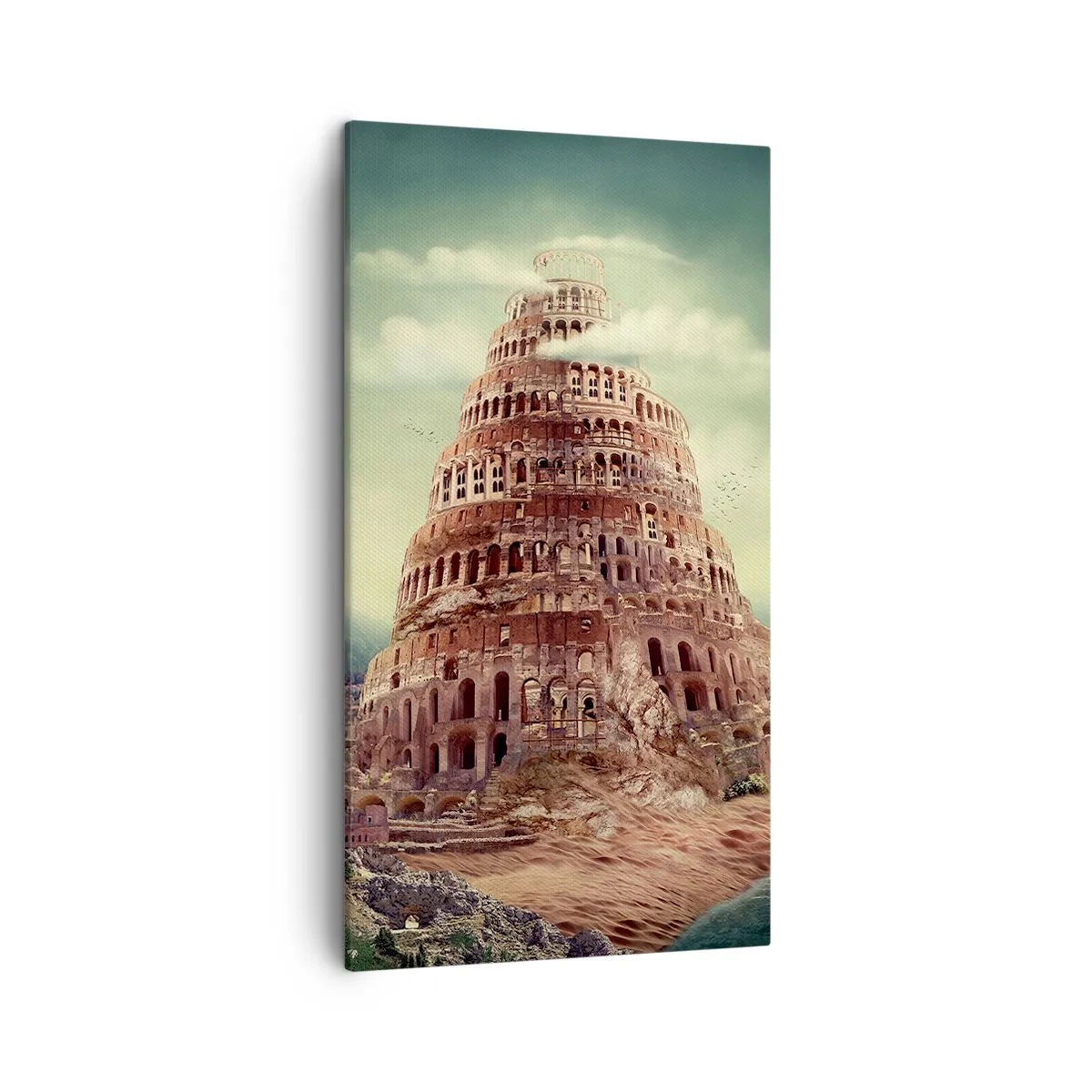 Schilderen op canvas - Toren van Babel - 45x80 cm