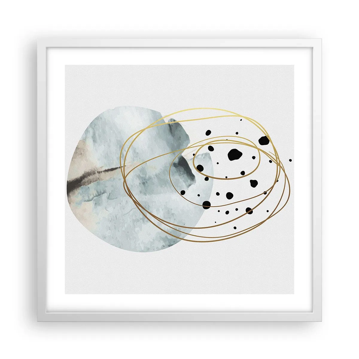 Poster in een witte lijst - Omarmd door de ruimte - 50x50 cm