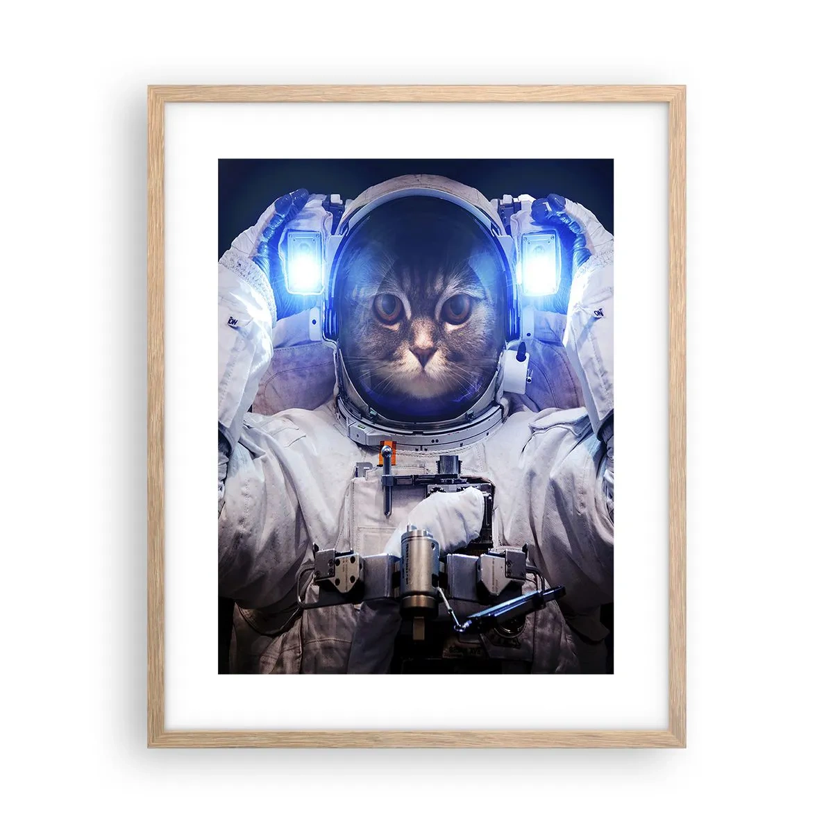 Een poster in een licht eiken lijst - Houston, je hebt een probleem - 40x50 cm