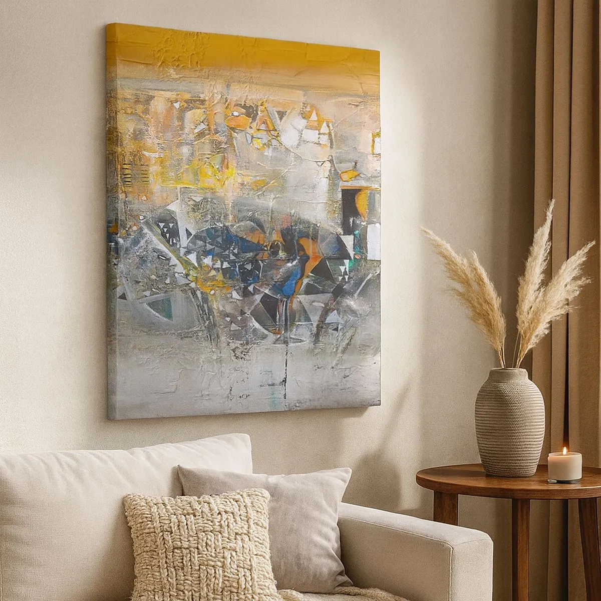 Schilderen op canvas - Alles komt goed - 30x30 cm