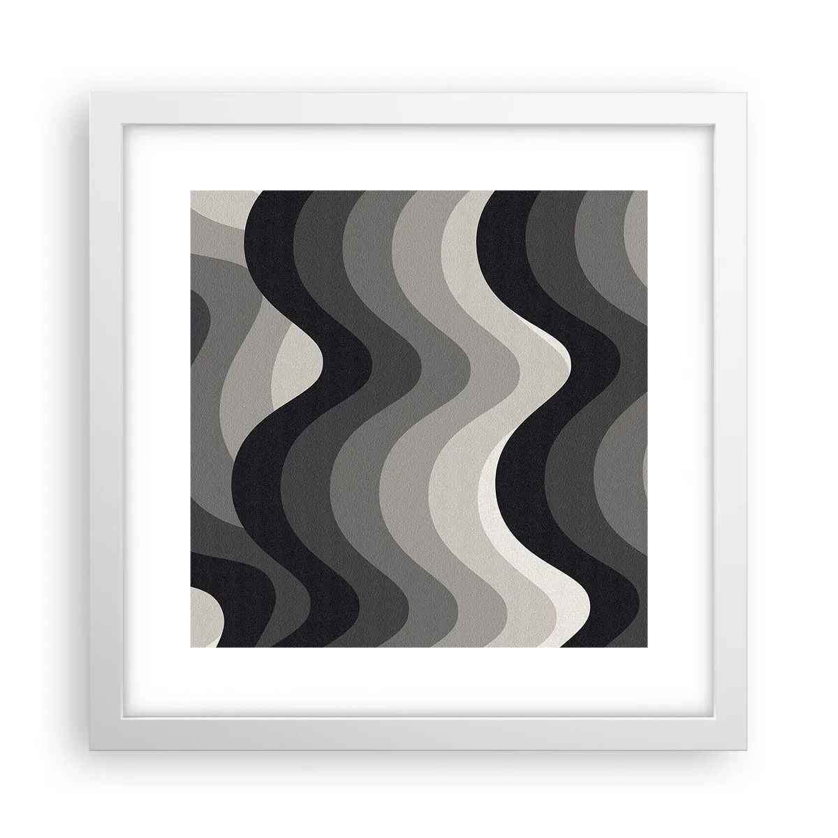 Poster in een witte lijst - Golf na golf - 30x30 cm