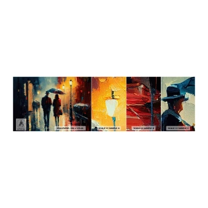 Fotobehang Staaltje Standard Eco - Stedelijk love strory - Romantiek, Stel, Landschap - 100x30 cm