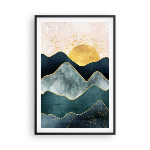 Poster in een zwarte lijst - Achter de zeven bergen - 61x91 cm
