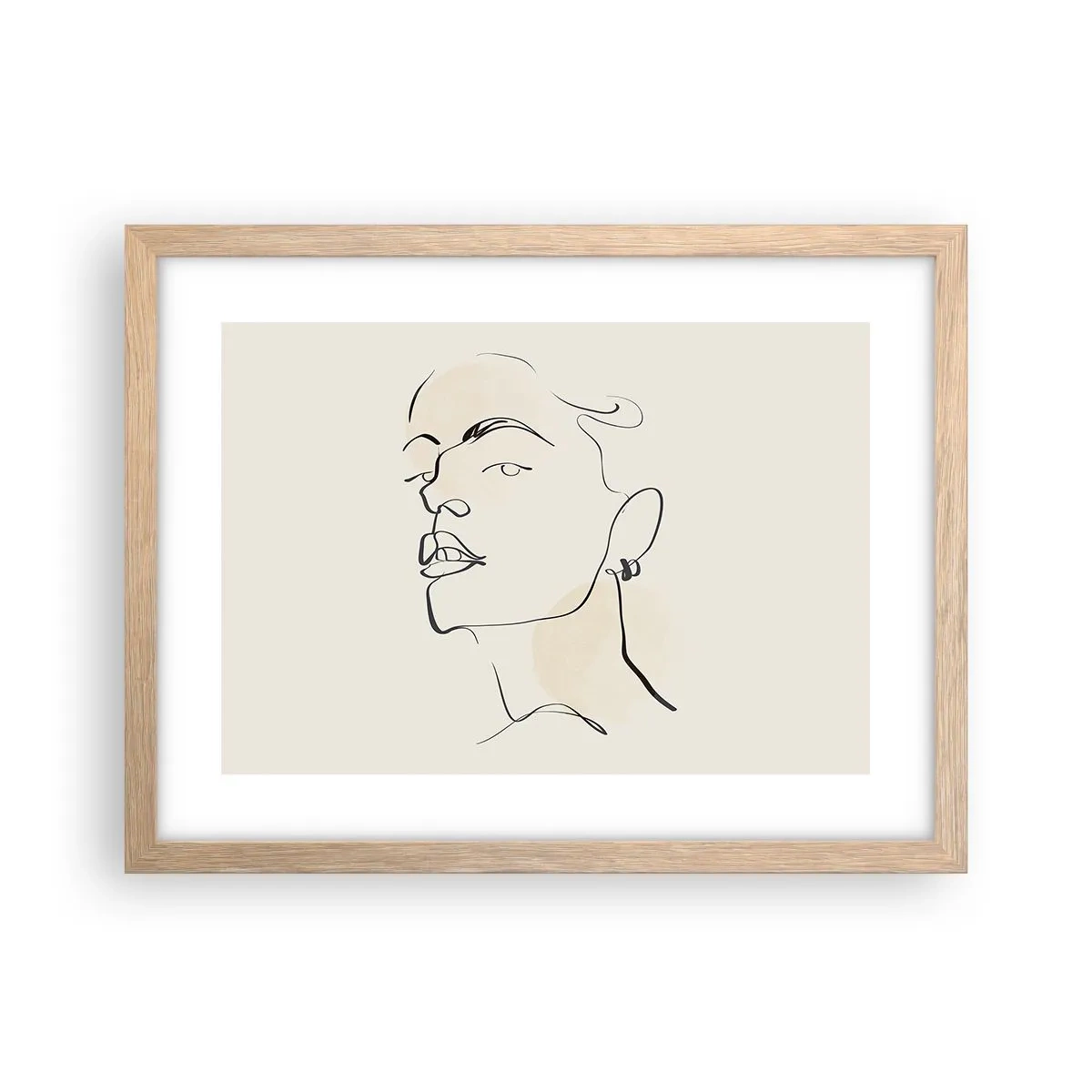 Een poster in een licht eiken lijst - Een trotse blik - 40x30 cm