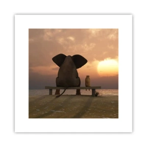 Poster - Het is goed om samen stil te zijn - 30x30 cm
