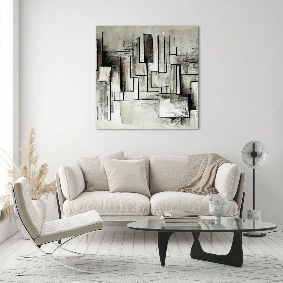 Schilderen op glas - De kracht van eenvoud - 60x60 cm