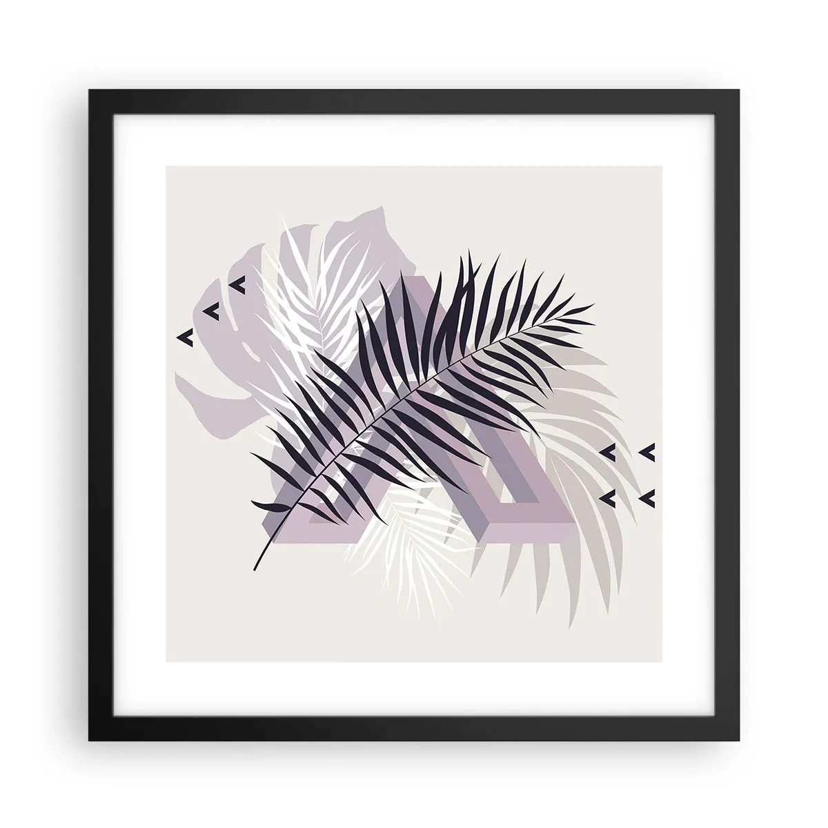 Poster in een zwarte lijst - De schaduw van de schaduw - 40x40 cm