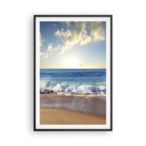 Poster in een zwarte lijst - Beweging en stilte tegelijk - 61x91 cm