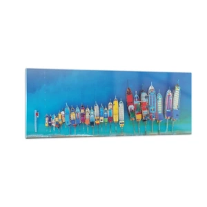 Schilderen op glas - Vanuit vogelperspectief - 140x50 cm