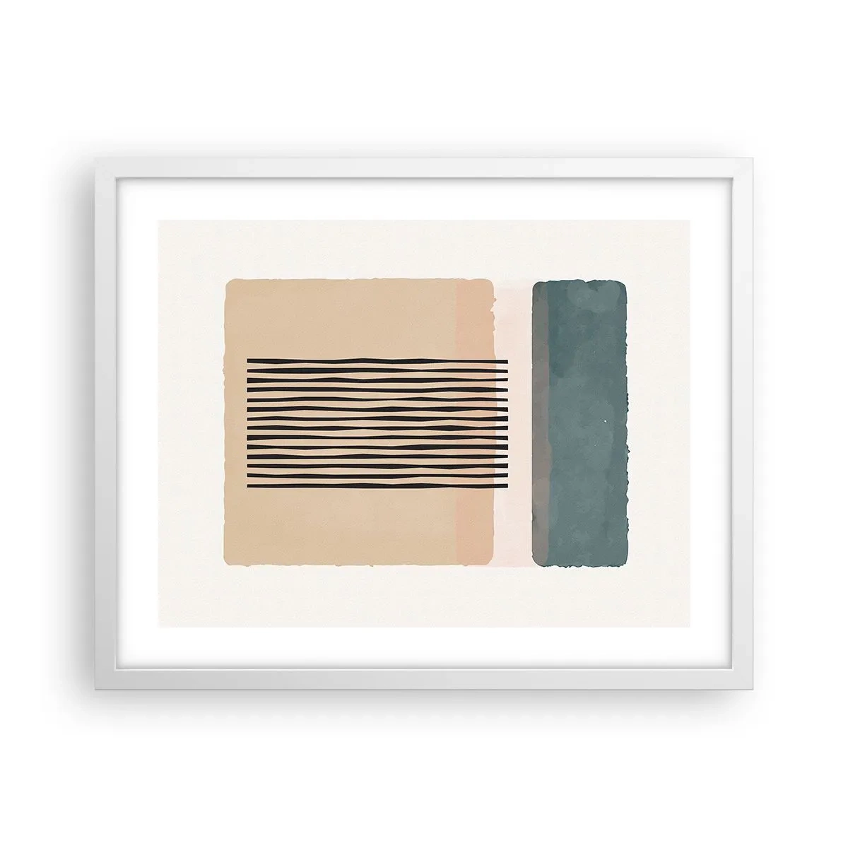 Poster in een witte lijst - Alles is oke - 50x40 cm