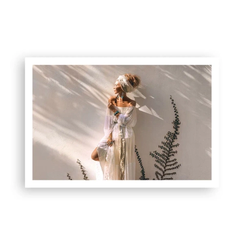 Poster - De zon en het meisje - 91x61 cm