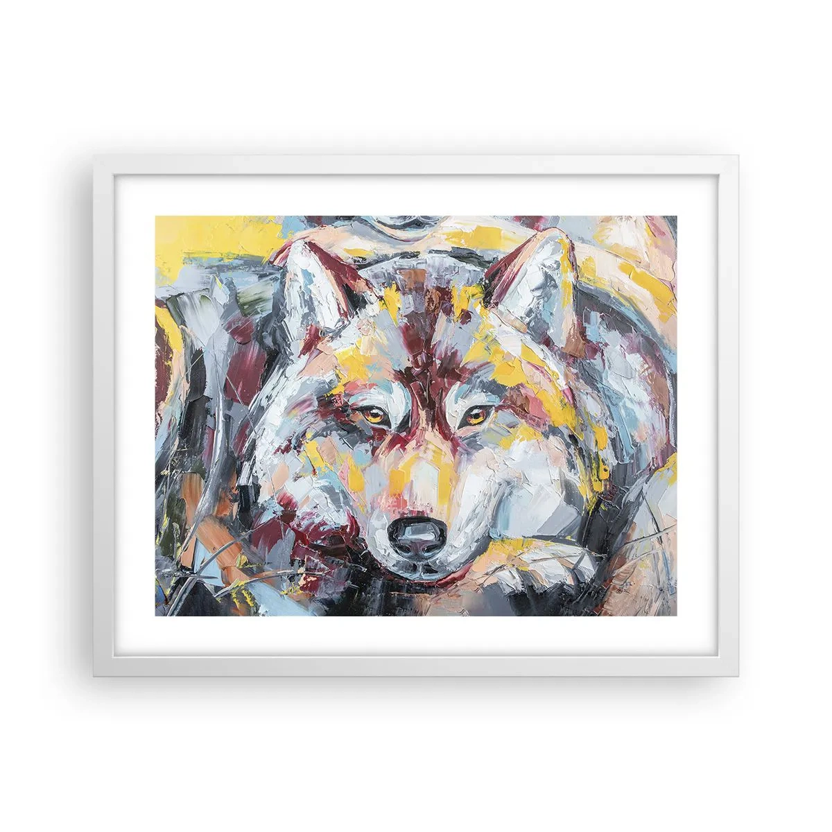 Poster in een witte lijst - Gemoedsrust onder dierbaren - 50x40 cm