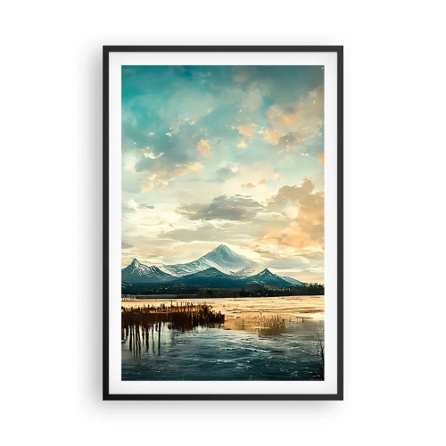 Poster in een zwarte lijst - Onder bescherming van de hemel - 61x91 cm