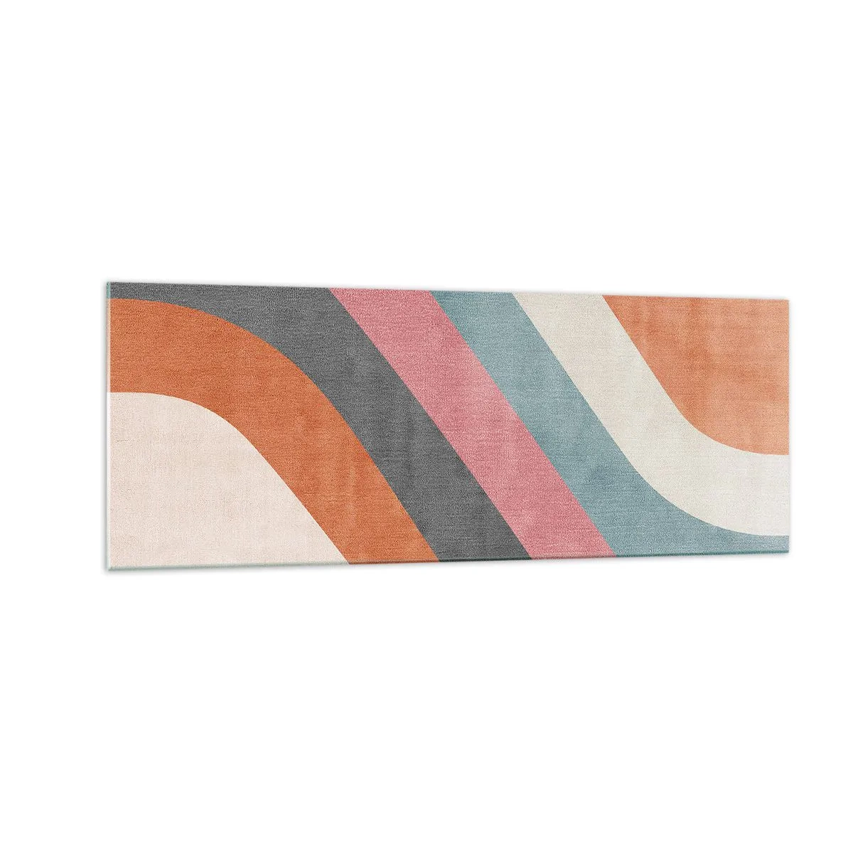 Schilderen op glas - Diagonale compositie – beweging - 140x50 cm