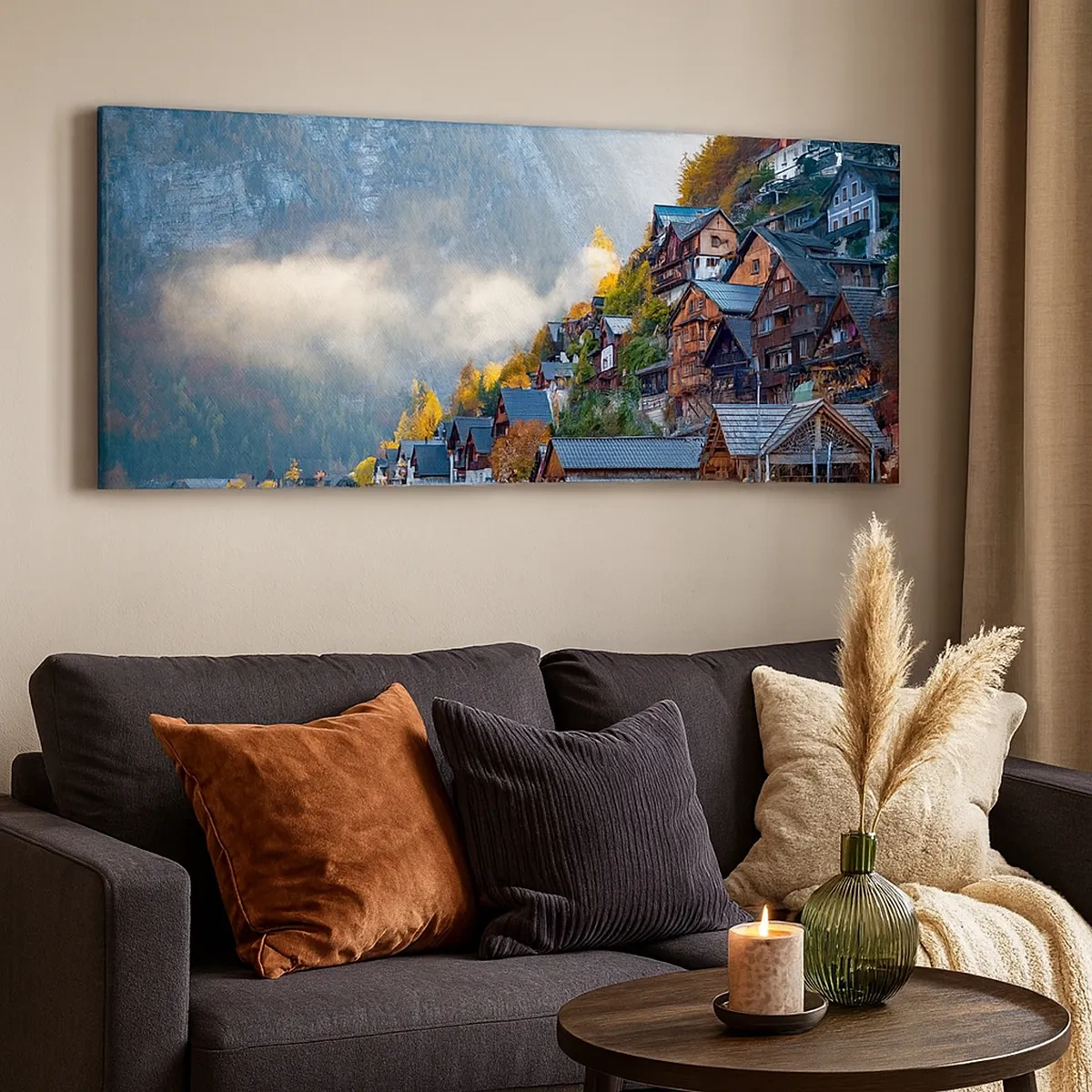 Schilderen op canvas - Alpine sfeer - 30x30 cm