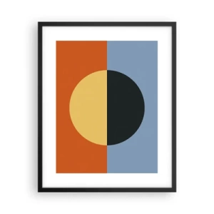 Poster in een zwarte lijst - Een compositie van warmte en koelte - 40x50 cm