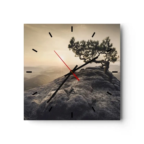 Wandklok - Klok - Het leven wint altijd - 30x30 cm