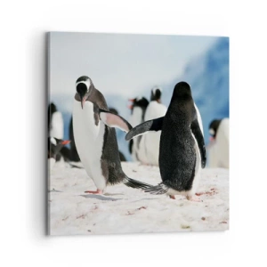 Schilderen op canvas - Dansen in de sneeuw - 70x70 cm