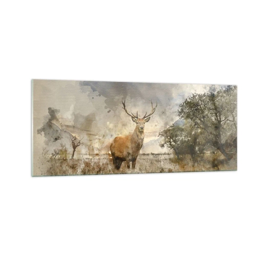 Schilderen op glas - Waardigheid - kracht - waardigheid - 100x40 cm