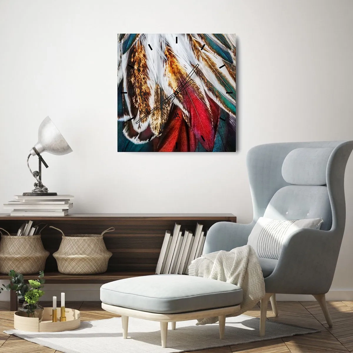 Wandklok - Klok - Geheimen van de vlucht - 30x30 cm