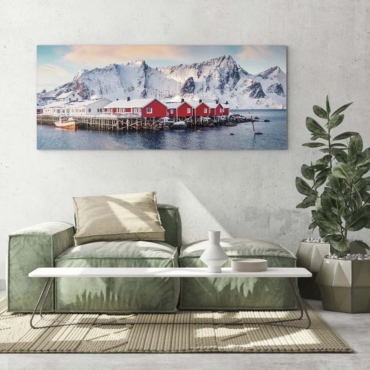 Schilderen op glas - Noordelijke retraite - 120x50 cm